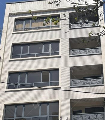 نمونه نما و طرح نمای آپارتمان ساده با آجر سفید